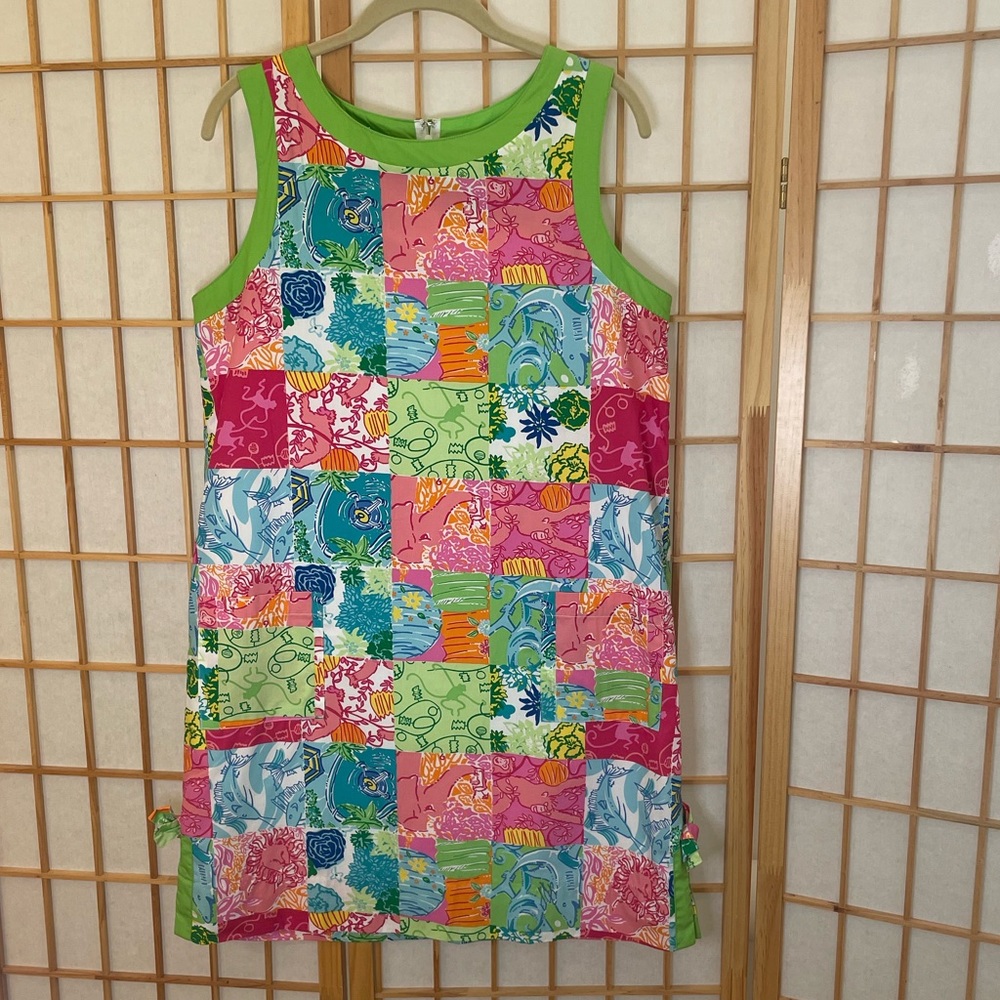 Vintage Lilly Pulitzer Patchwork Shift Dress Size 10